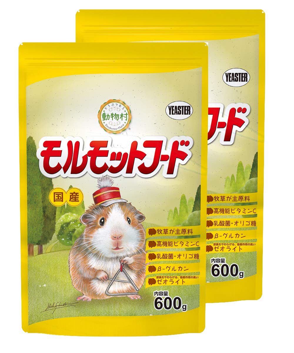 Amazon | どうぶつ村 動物村 モルモットフード 600グラム (x 2